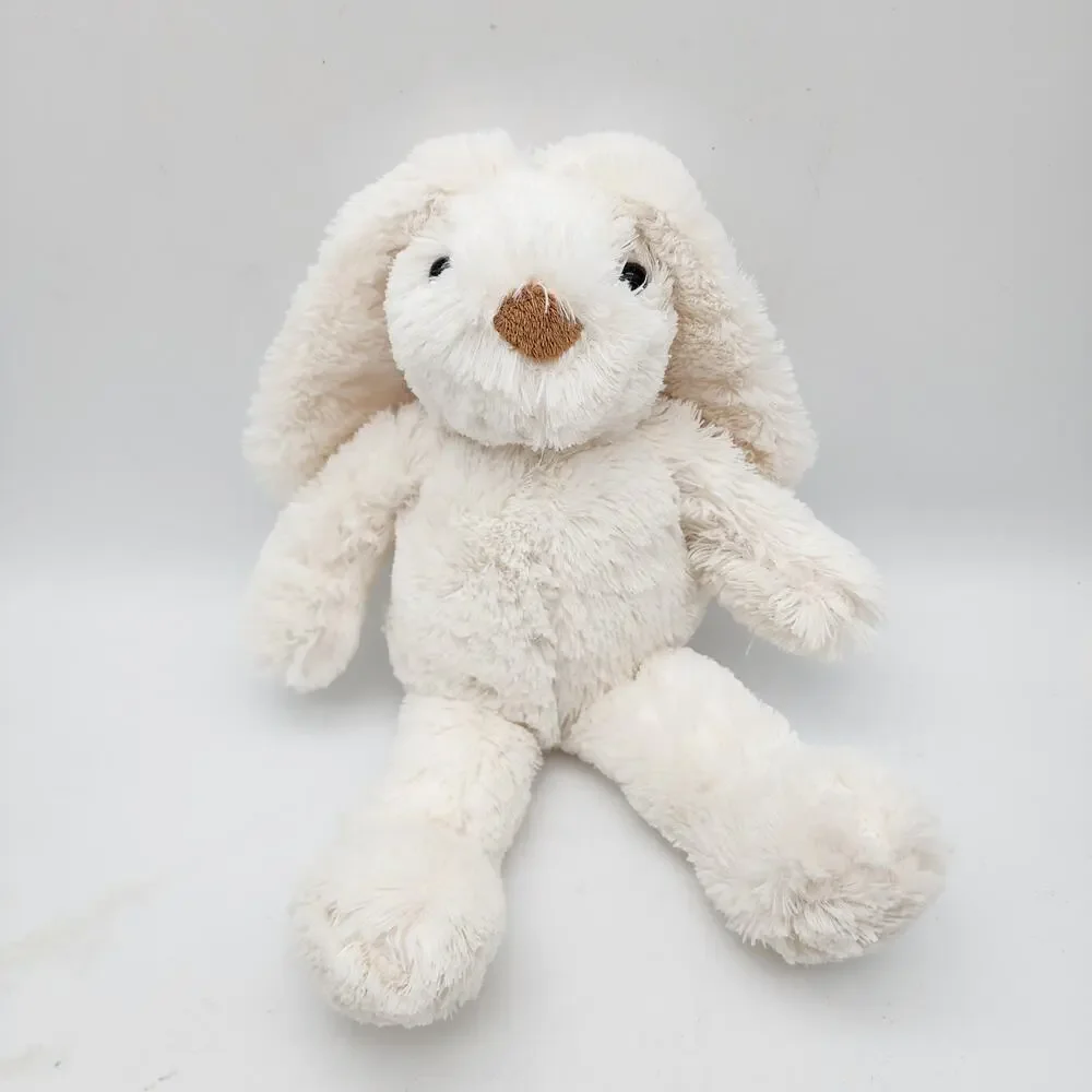 Jumi Ivory Bunny Rabbit Plush Stuffed Animal Lovey 10